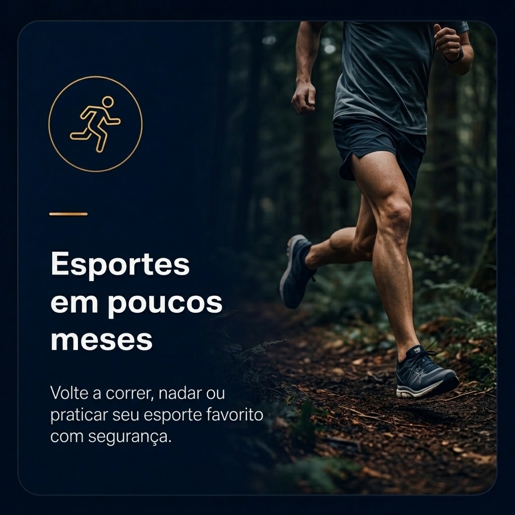 Capacidade de realizar esportes em poucos meses