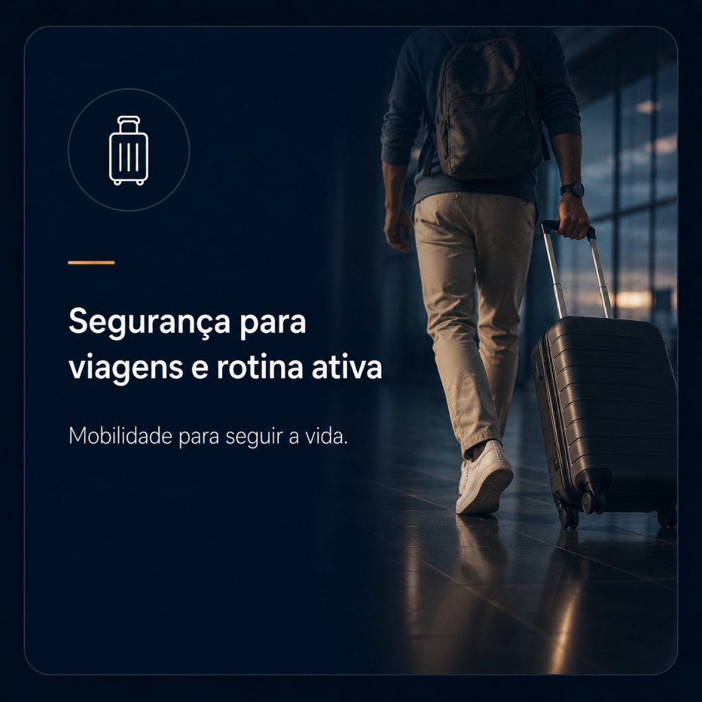 Segurança para viagens e rotina ativa